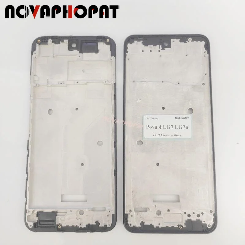 

Novaphopat LCD Frame Front Housing Cover Chassis Bezel For Tecno Pova 4 LG7 LG7n Front Case