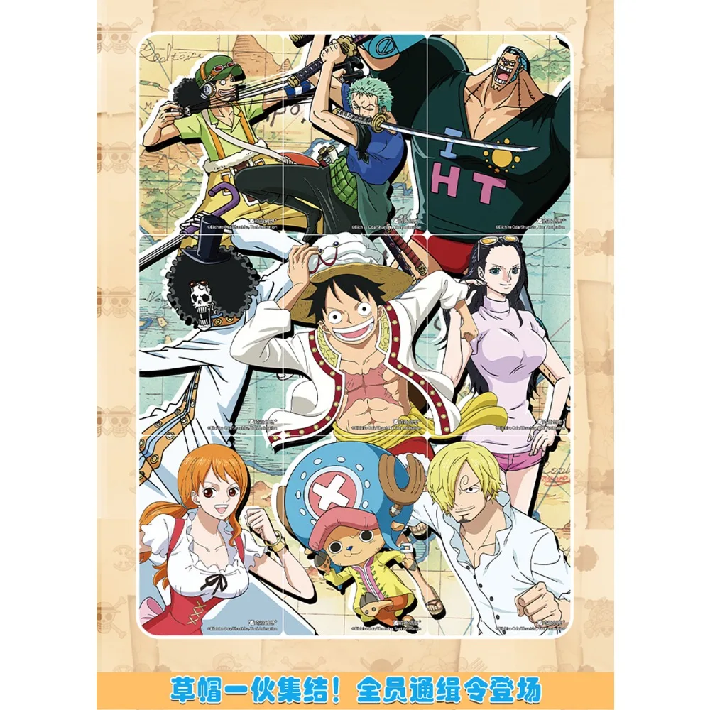 One Piece Collection Cards for Anime Enthusiasts Luffy Zoro Sanji Straw Hat Group Wanted By All Staff Card Children Hobbies Gift