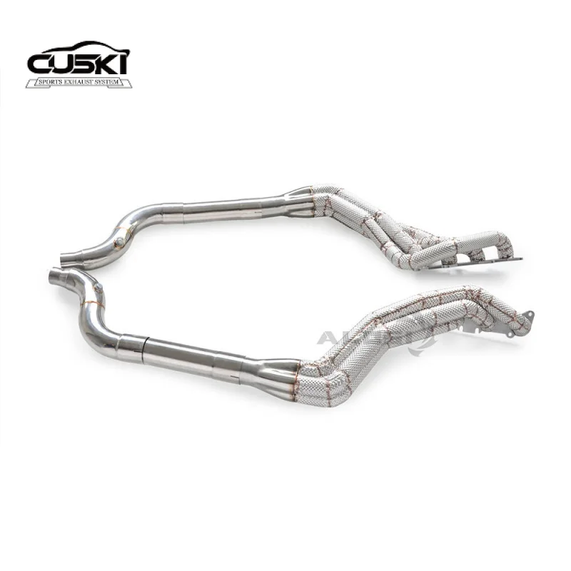 

Даунпайп коллектора выпускного коллектора для Ford Mustang 5,0 2015-2024, гоночный спортивный автомобиль, обновление мощности, выходная мощность