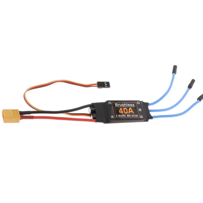 40A Brushless ESC XT60 Spina Durevole Giocattoli RC Componenti Accessori Regolatore di velocità Motore FPV Quadcopter Elicottero