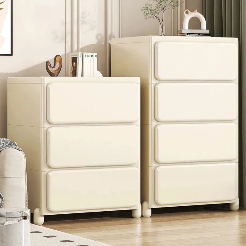 

Thickened Drawer Cabinet Multi-layer Narrow Storage Organizer for Bedside Living Room Tight Spaces Floor Cabinet with Wheels