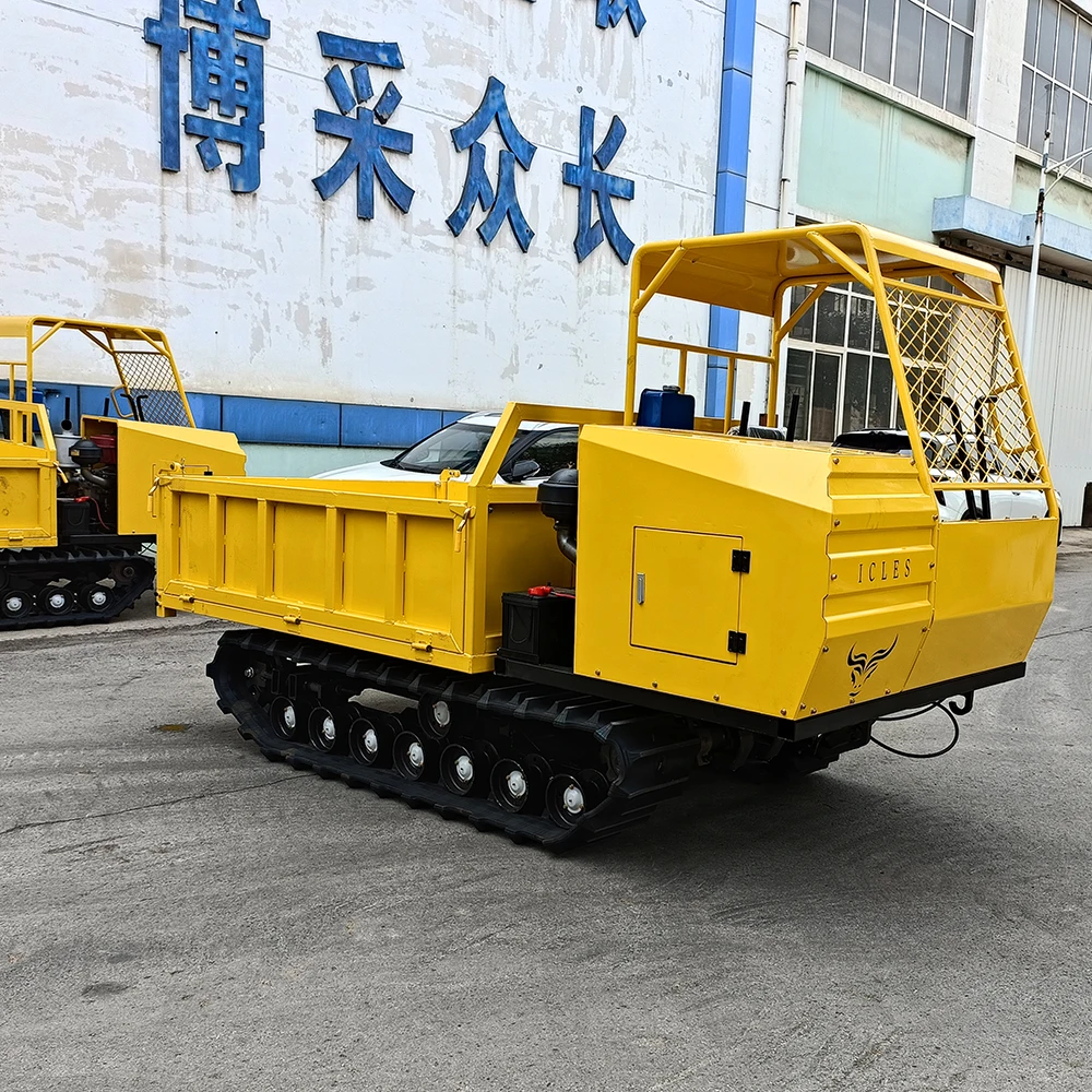 Customized Small Hydraulic Crawler Dump Self-loaded Rubber All-terrain Crawler Continuously Variable Transmission (CVT) Crawler