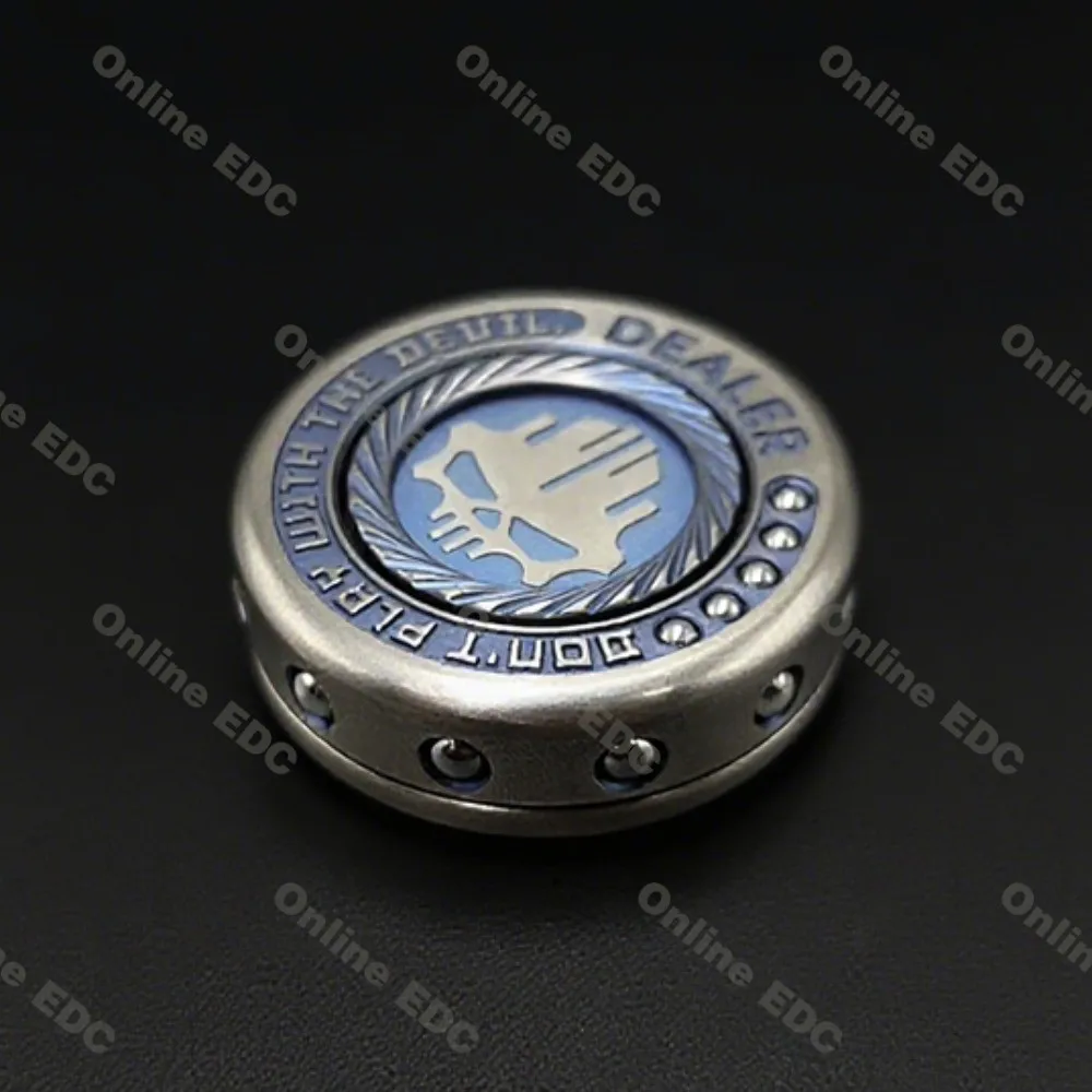 Gebruikt EDC Speelgoed LAUTIE MINI Dealer Titanium Blauw Fidget Spinner Uitverkocht Limited Edition Fidget Speelgoed Volwassenen Nieuwigheid Speelgoed