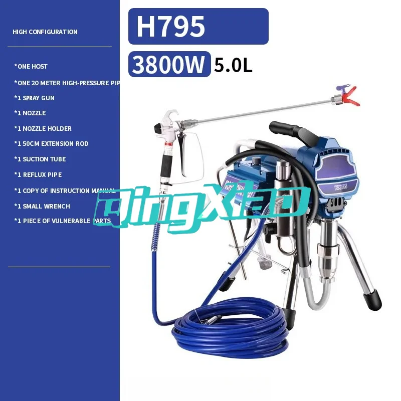 H795 4300W Brushless Motor Airless Spraying Machine High Working Efficiency Widely Applied In Building Engineering Painting Jobs