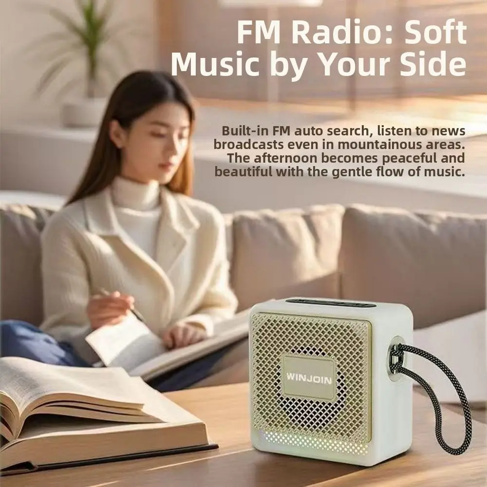 

Новая Bluetooth-колонка с RGB-подсветкой, стереозвуком, глубокими басами, функцией громкой связи, миниатюрная портативная колонка со встроенным FM-радио, беспроводная колонка