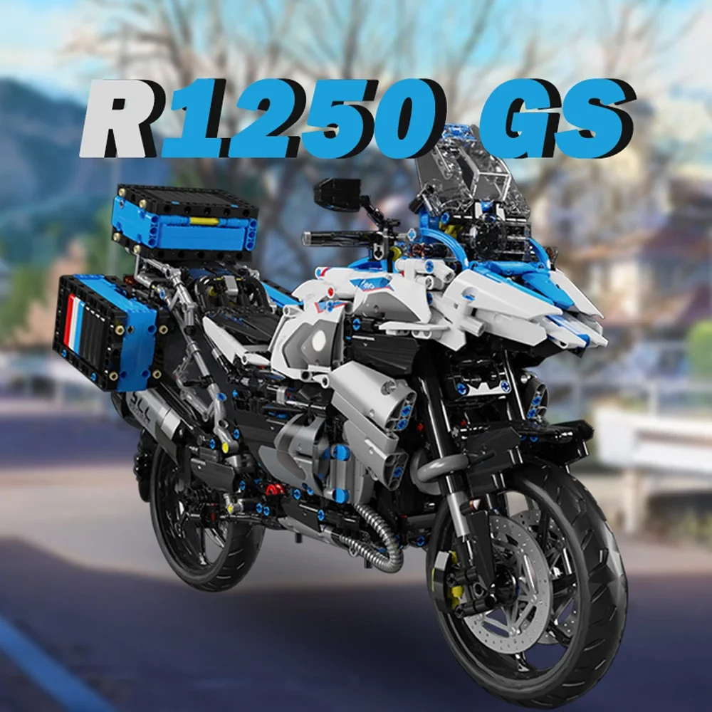 1:5 Motorcycle R1250 GS Model Motorbike Locomotive City Sports MOC Technical Building Block Bricks Assembly Boy Toy For Kid Gift