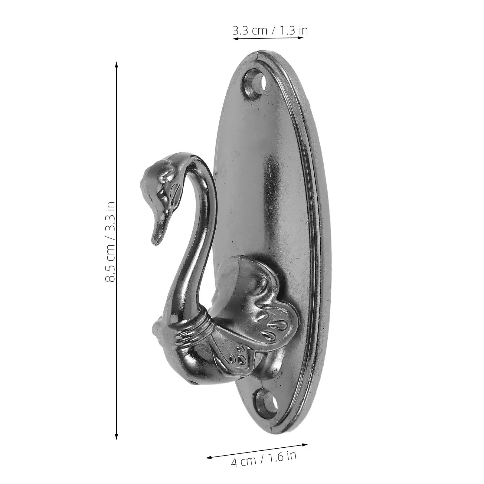2Pcs Elegant Swan Hooks Alloy Metal Curtain Holdbacks Wall Mounted Drapery Holdbacks for Living Room Bedroom Decor