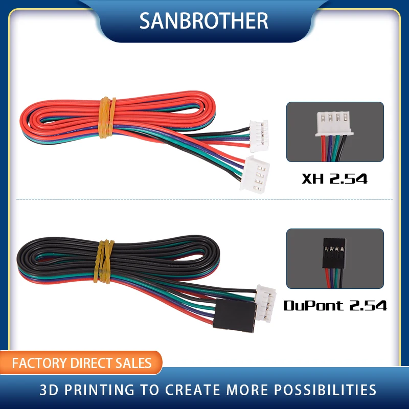 Cabos de impressora 3d 55cm/75cm/100cm hx2.54 4p-ph2.0 6p um2 um2 + 2 estendido + stepper motor cabo atacado qualidade superior