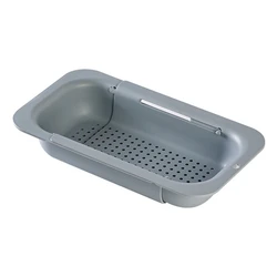 Colador sobre el fregadero, cesta coladora, lavar verduras y frutas, escurrir Pasta cocida y platos secos, extensible, fácil de usar