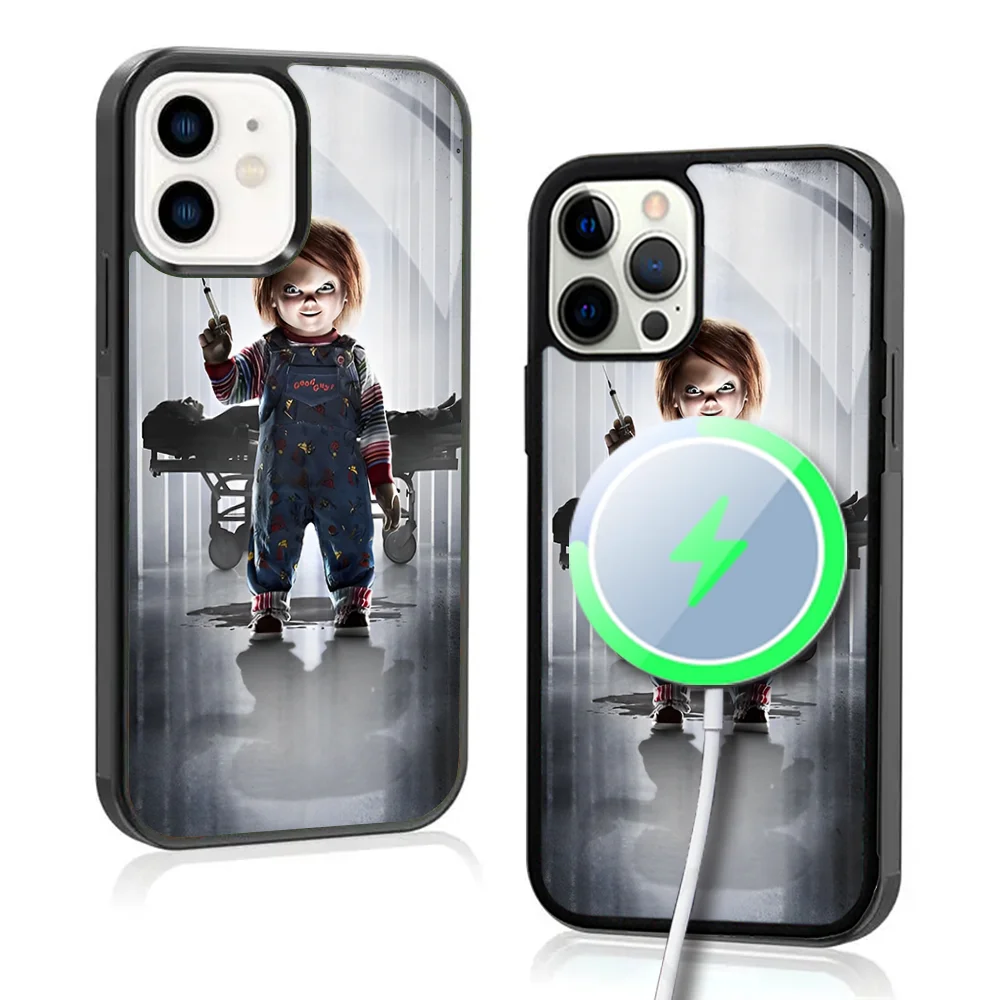 Movie Scary Chucky Doll Phone Case For IPhone 16 15 Pro Max Case 14 Plus 13 12 11 Magesafe Magnetic Wireless Charge Cover