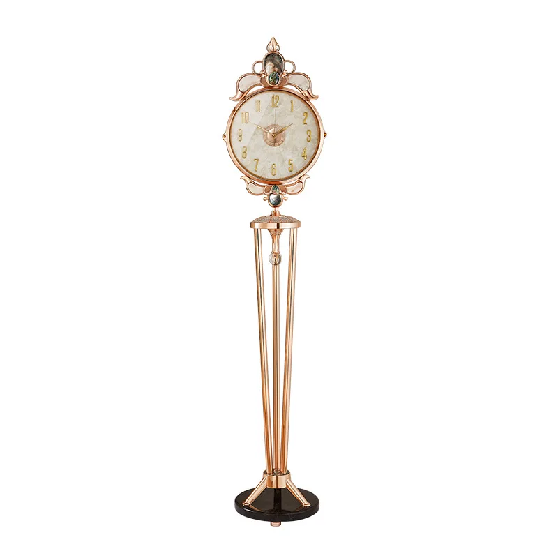 

European floor-to-ceiling clock living room home light luxury high-end large seat clock ornament