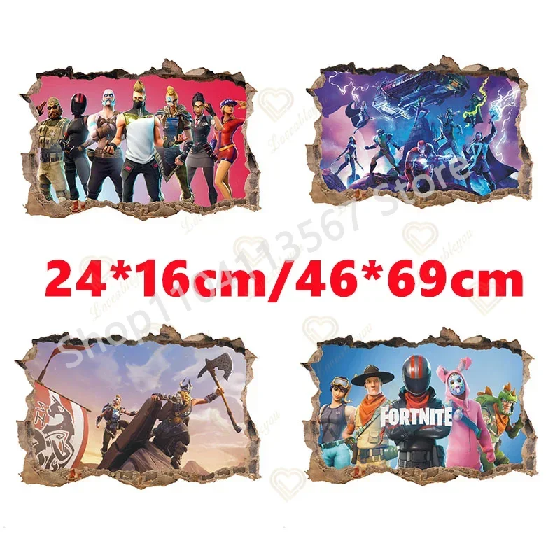 F-Fortnited Painting Stickers PVC Wall Decorative Home Decoration Accessories for Living Room Wallpaper Kids Decoration Poster