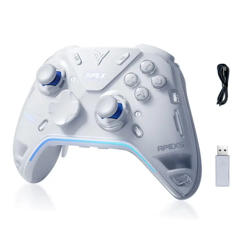 Игровой контроллер SQPP-Flydigi Joystick 2.0 Apex 5 с джойстиком и структурой Force-Transfer, триггер с функцией Force Feedback для телефона и ПК
