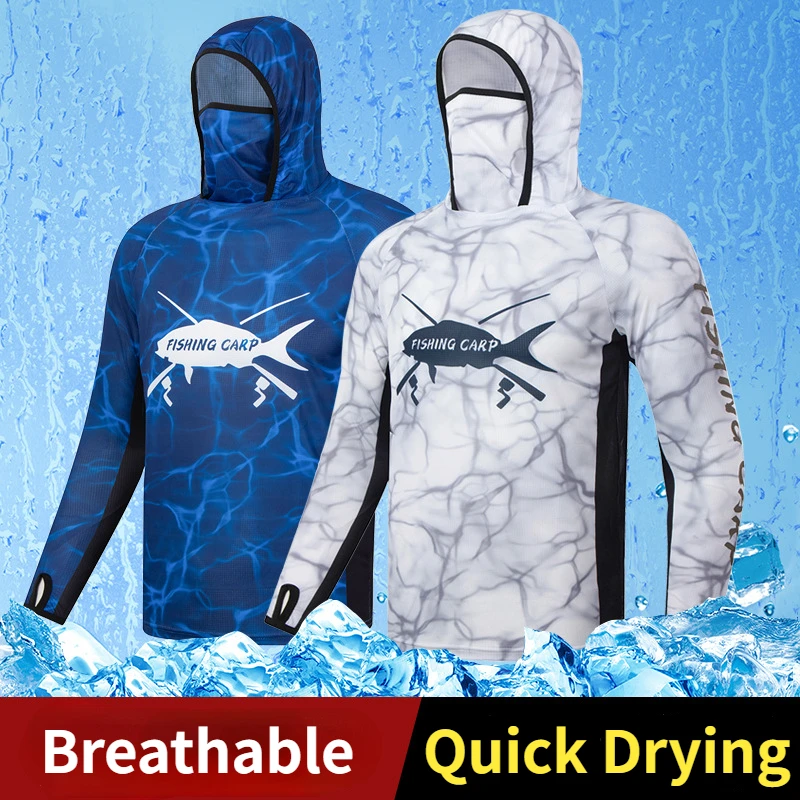 Summer Sun-protective Fishing Clothing for Men Hooded Quick-drying Breathable Ultra-thin Anti-insect Fishing Jacket Plus Size