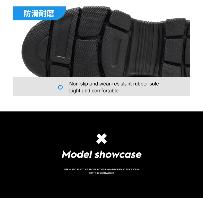 Arbeits schuhe hohl atmungsaktiv Stahl Zehen stiefel leichte Sicherheits arbeits schuhe rutsch fest für Männer Frauen männliche Arbeit Sneaker – Detail 16