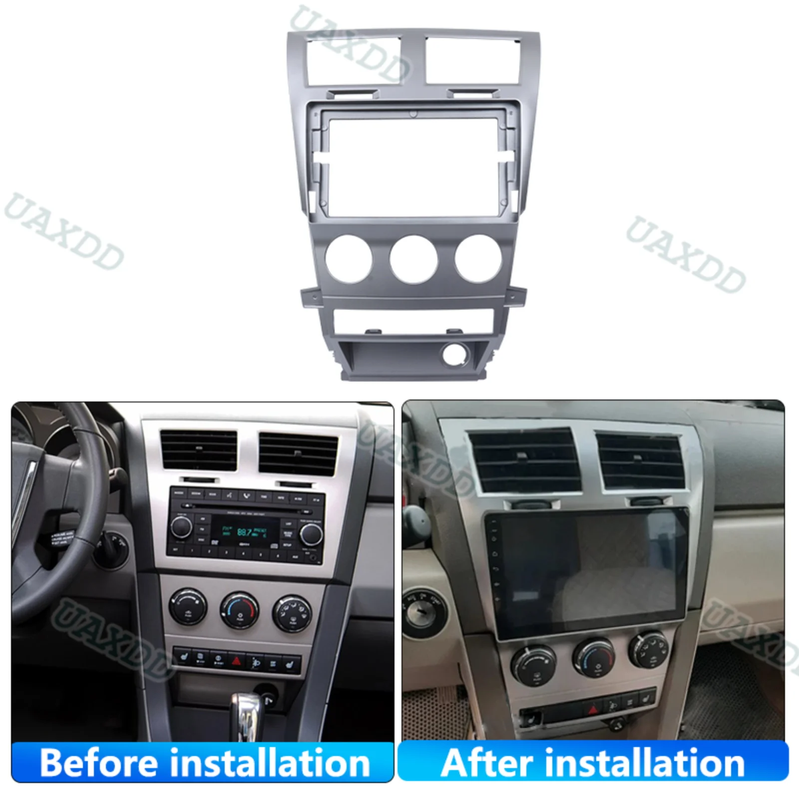 For 2007-2012 Dodge AVENGER 9INCH decoder canbus box 2 Din Interior Kit panel Center car Android frame dashboard harness adapter