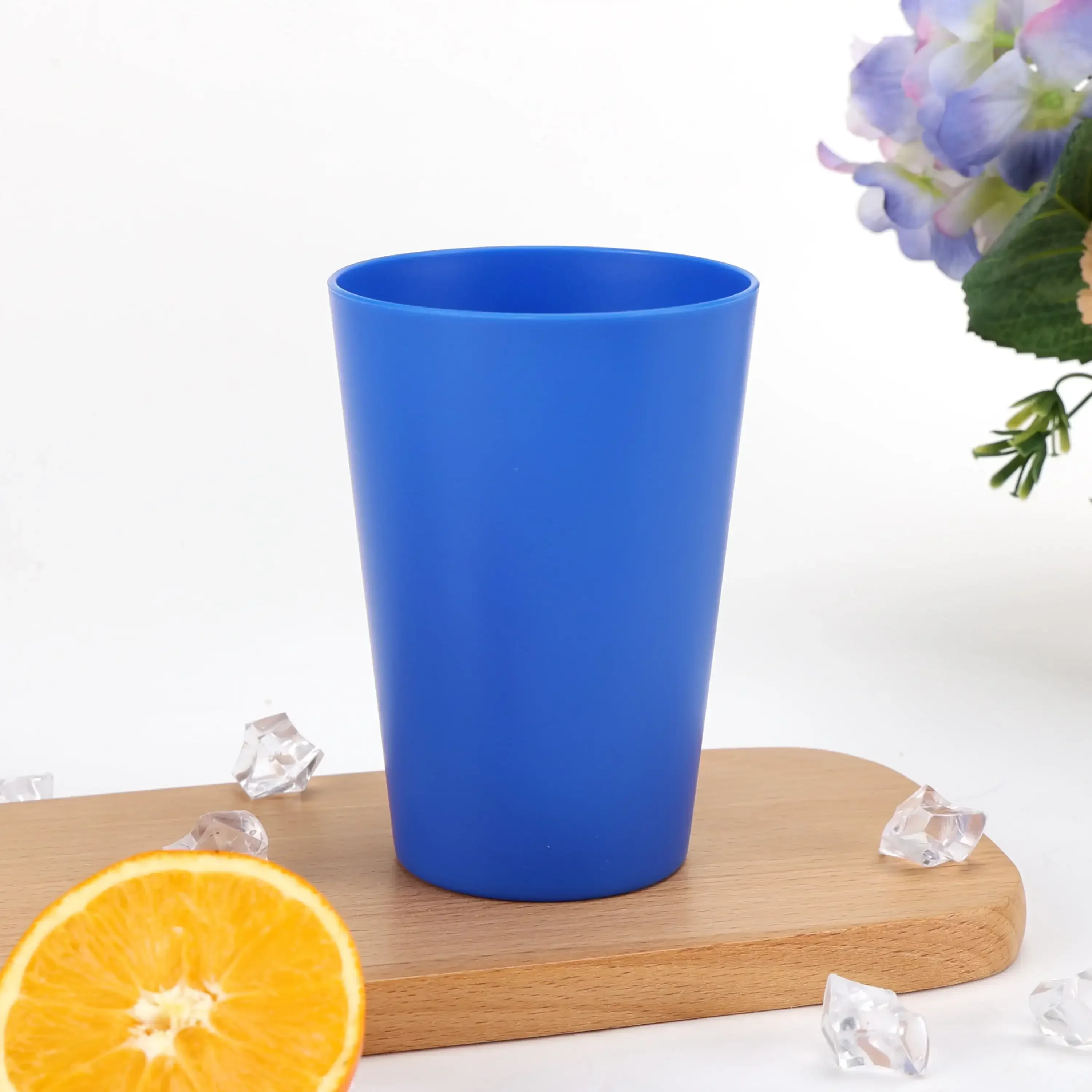 Your Zone Blue 15-Ounce Plastic Cup, Single Piece Tumbler