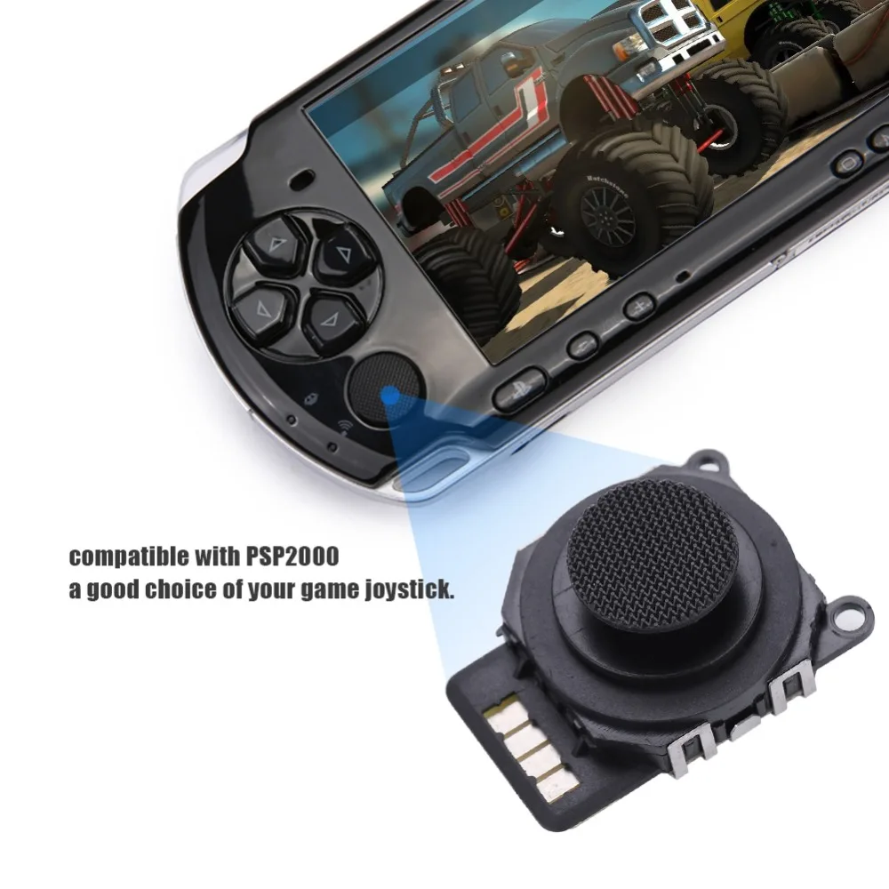 2PCS Durable for PSP 2000 Joystick Replacement Precision Black Analog Stick 3D Button Joystick for PSP Maintenance