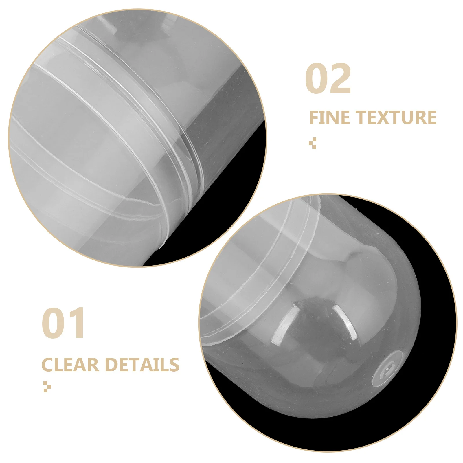 4Pcs Clear Plastic Fillable Capsules for Gumball Machines Candy Containers Bulk Party Favors Goodie Case Stuffer Transparent