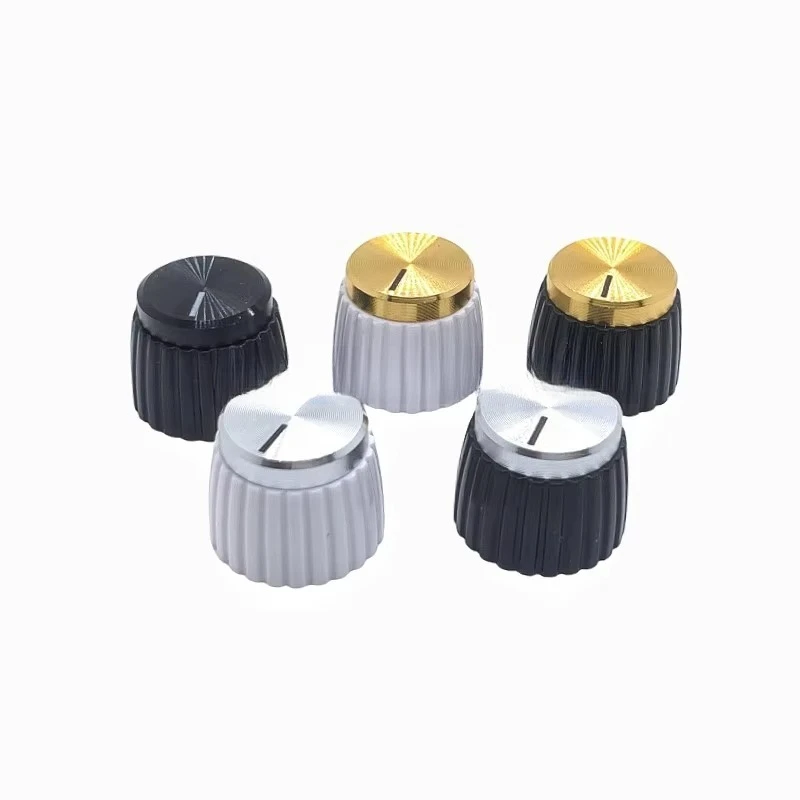 30pcs Aluminum Plastic Set Button Capfor Marshall Audio Guitar AMP Effect Pedal Over  Pointer Knobdrive DJ Mixer Radio Stomp Box