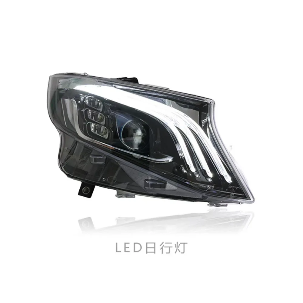 Pop 2 Pcs Front Led Headlights For Mercedes Benz Vito W447 2016-2021 Halogen Upgrade Full LED Lights Assembly