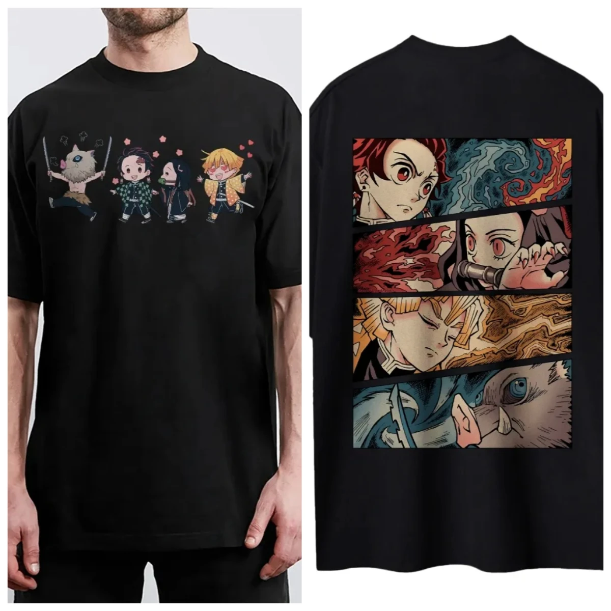 Demon Japanese Hot-blooded Anime Classic Characters Sports Casual Short-sleeved Comfortable Half-sleeved Popular Slayer Top
