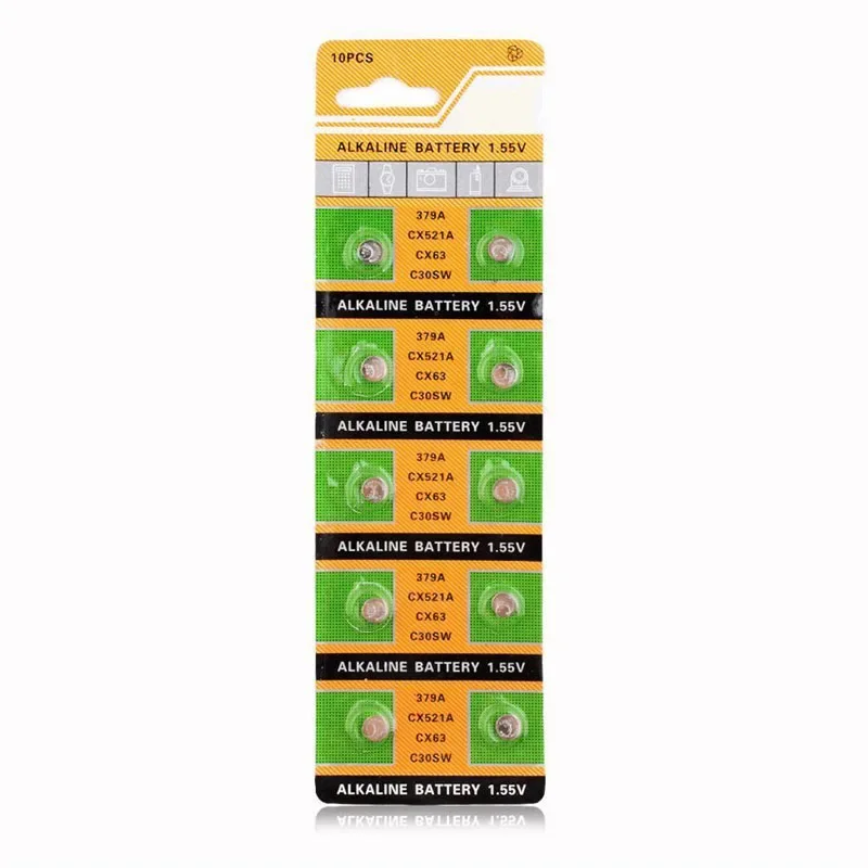 時計用ボタンセル,おもちゃ用,リモコン,30mah,1.55v,ag0,sr63,lr69,lr521,379a,sr521sw,d379,100個,10カード