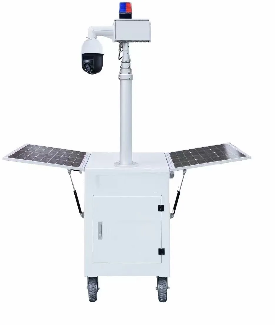 Solar Mobile CCTV with Monocrystalline Silicon Panel MPPT Controller Lithium Ion Battery