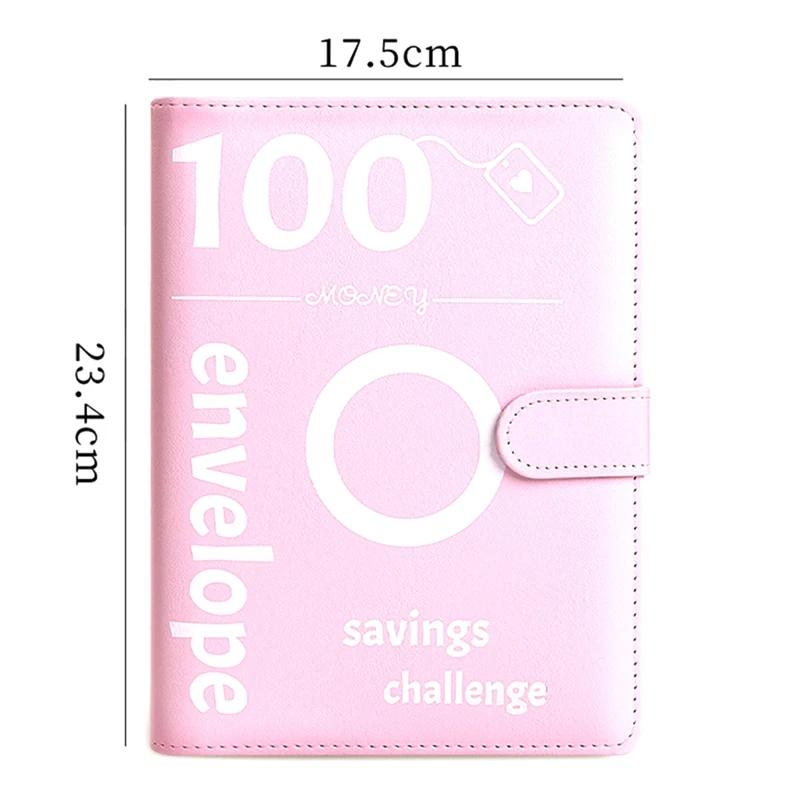 100 Envelopes Saving Money Challenge Binder, A5 Savings Binder With Cash Envelopes For Planning And Saving Durable