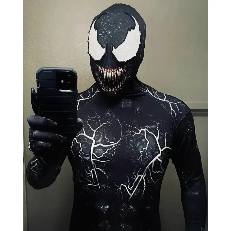 Новый Хэллоуин для взрослых и детей Venom Symbiote Spidycosplay костюм боди Zentai второй кожаный костюм мужской вечерние комбинезон