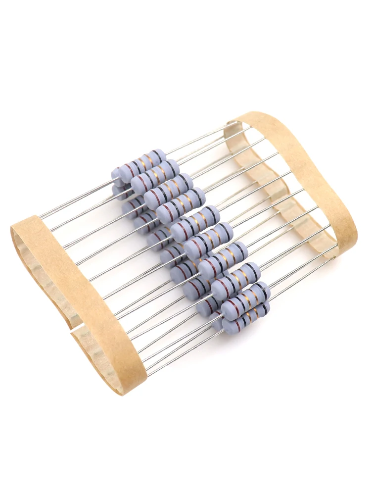 Résistance enroulée de fil 1W 5%, 20 pièces, résistance d'enroulement de fusible 0.1R 0.33R 1R 2.2R 3R 4.7R 5.1R 6.8R 10R 22R 68R 100R 200R 510R 0.1 ohm