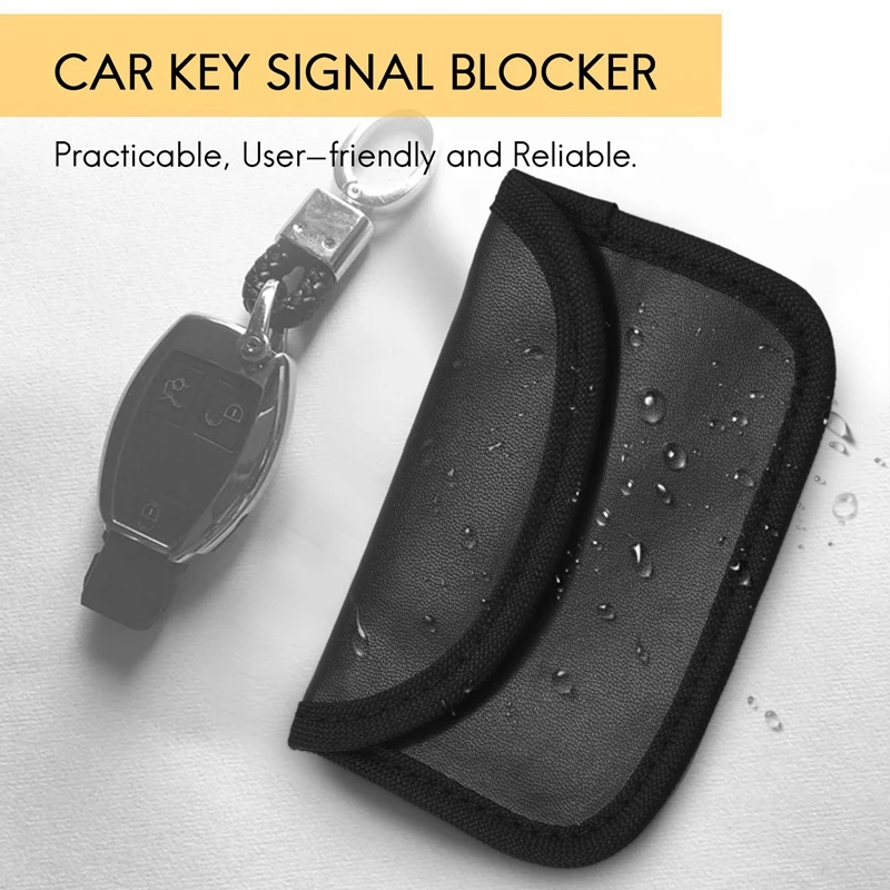 Car Key Signal Blocker Pouch Case [ 6 PACK ] Mini Faraday Bag For Car Keys Keyless Entry Fob Guard Signal Blocking Pouch