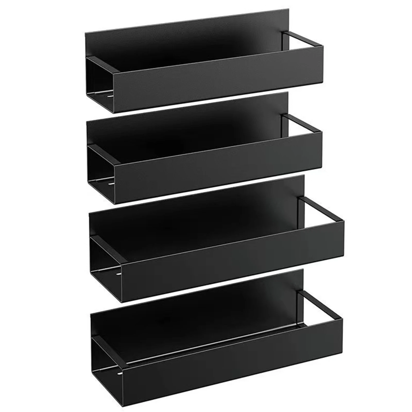 

Набор из 4 металлических магнитных полок-органайзеров для специй, экономящий пространство, с сильными магнитами, для кухни, холодильника и духовки