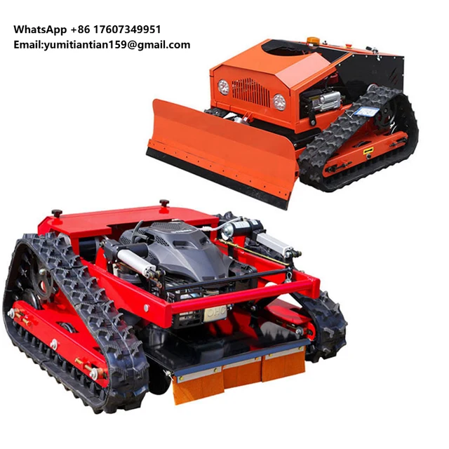 High Grass and Weed Cleaning Machinery 7.5HP/9HP Crawler Type Intelligent Lawn Mower