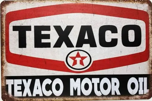 Жестяной знак 8x12 Texaco винтажный Ретро рекламный знак с мотором масла Сделано в США
