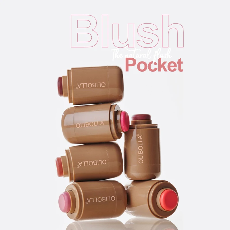 Natural Flushed Makeup Multi-use Blush Stick For Lips Cheeks Long-lasting Contouring Portable Pocket Soft Blush