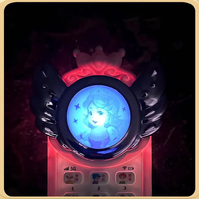Crianças brinquedos do telefone móvel do bebê educação precoce iluminação simulação telefone bonito princesa música celular presentes da menina