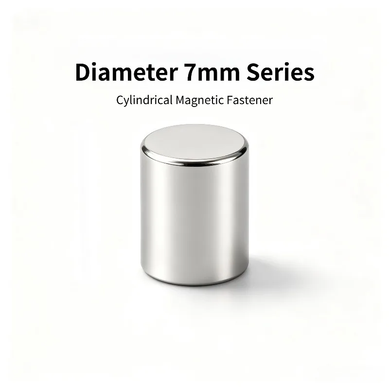 10pcs/lot Diameter 7 mm Thickness 1-10 mm High-strength Small round Mini Cylindrical Universal Magnetic Fastener