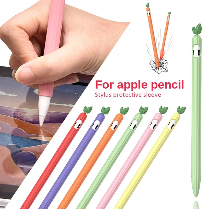 Protective Cover Case For Apple Pencil 1 2 Silicone Case Anti-lost Case For Apple Pencil 1st 2nd generation Stylus Protector