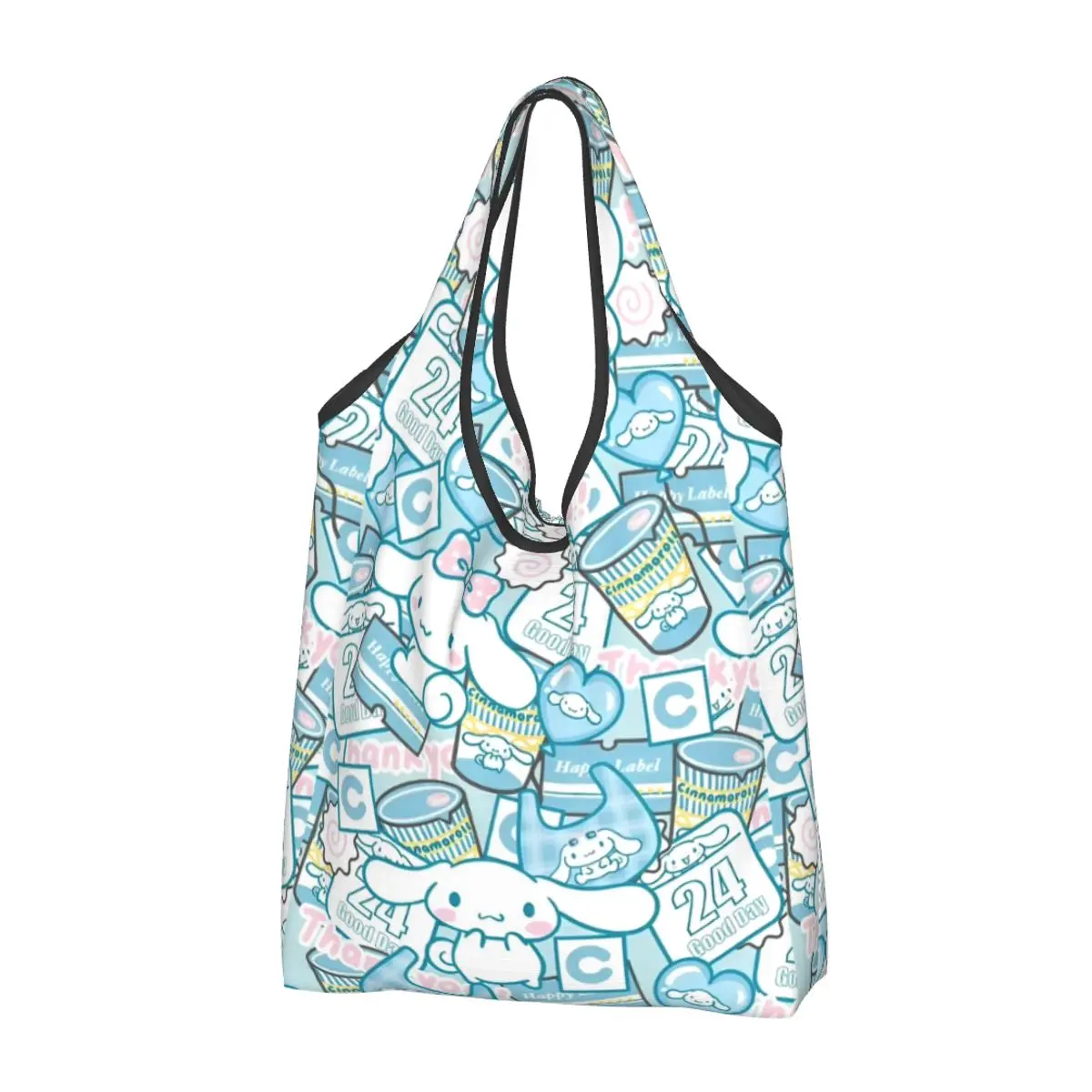 

Hello Kitty Shopper Bag My Melody Kuromi Cinnamoroll Handbags Female Print Tote Bag Kawaii Polyester Work Shoulder Bag
