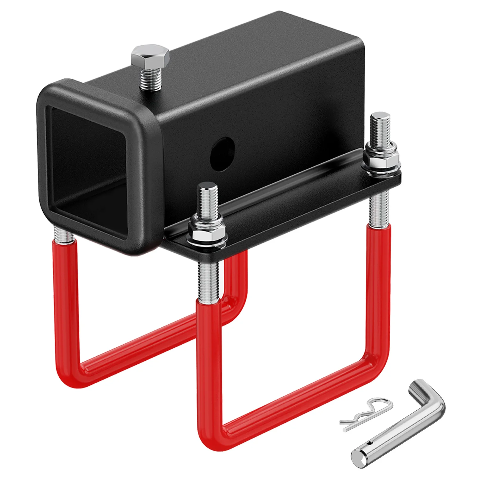 

Nilight 2 Inch RV Bumper Hitch Receiver with Hitch Pin Fits 4-4.5" Beam, 200Lbs Tongue Weight Capacity Adapter, Travel Trailer Rear Bumper, Fit for Camper Bike Racks Cargo Carrier Car