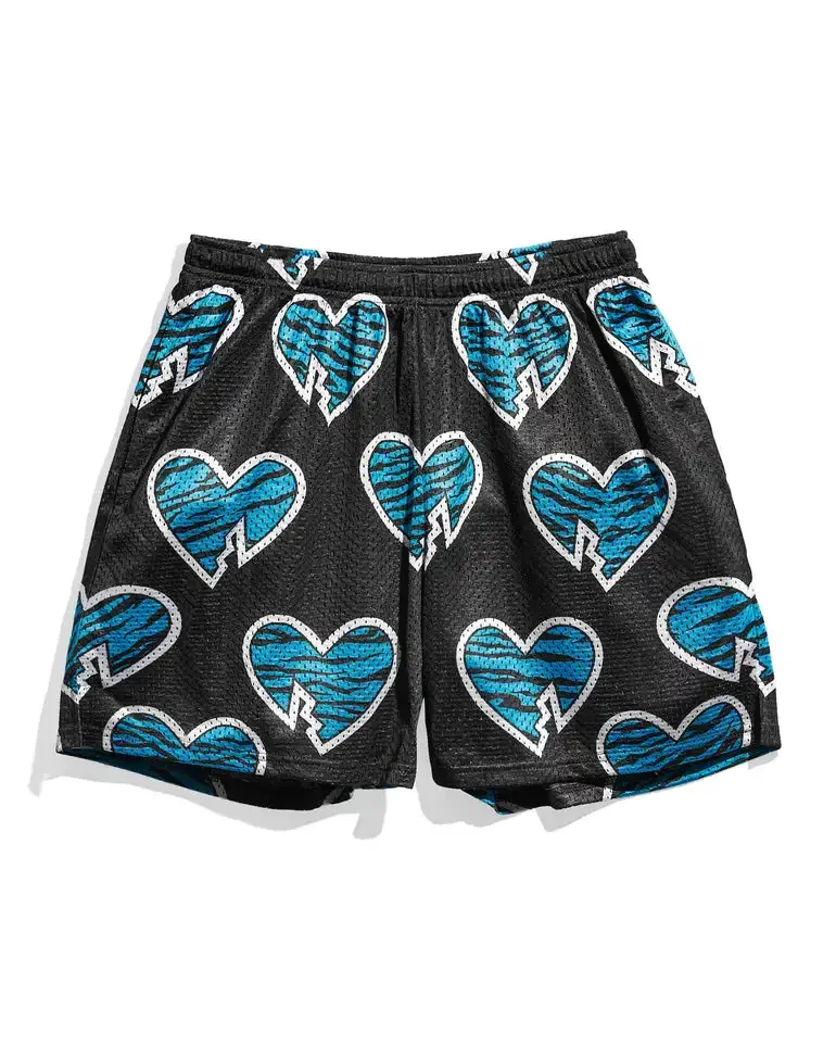 

Новый стиль, шорты Michaels HBK, мужские и женские шорты, черные, красные шорты с сердечками, спортивные повседневные боевые шорты, дышащие быстросохнущие шорты