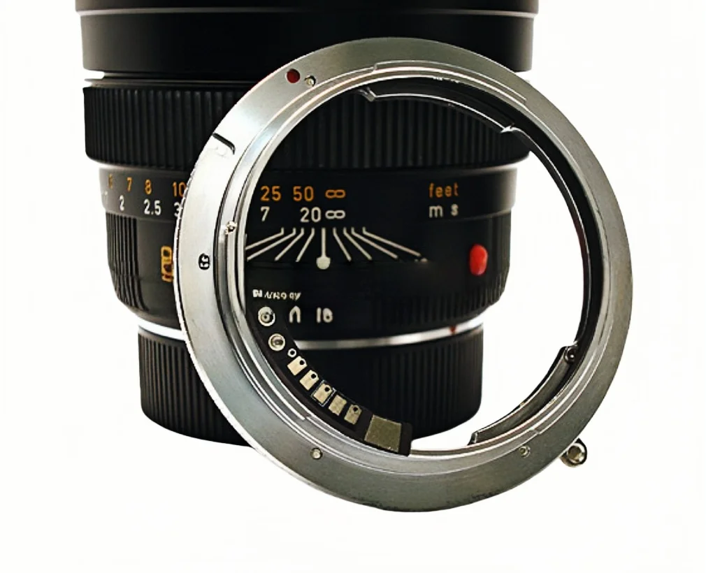 LR to EOS Electronic Lens Adapter High Precision Copper Converter Adaptor for Leica R Mount Lenses to Canon EOS EF SLR Camera