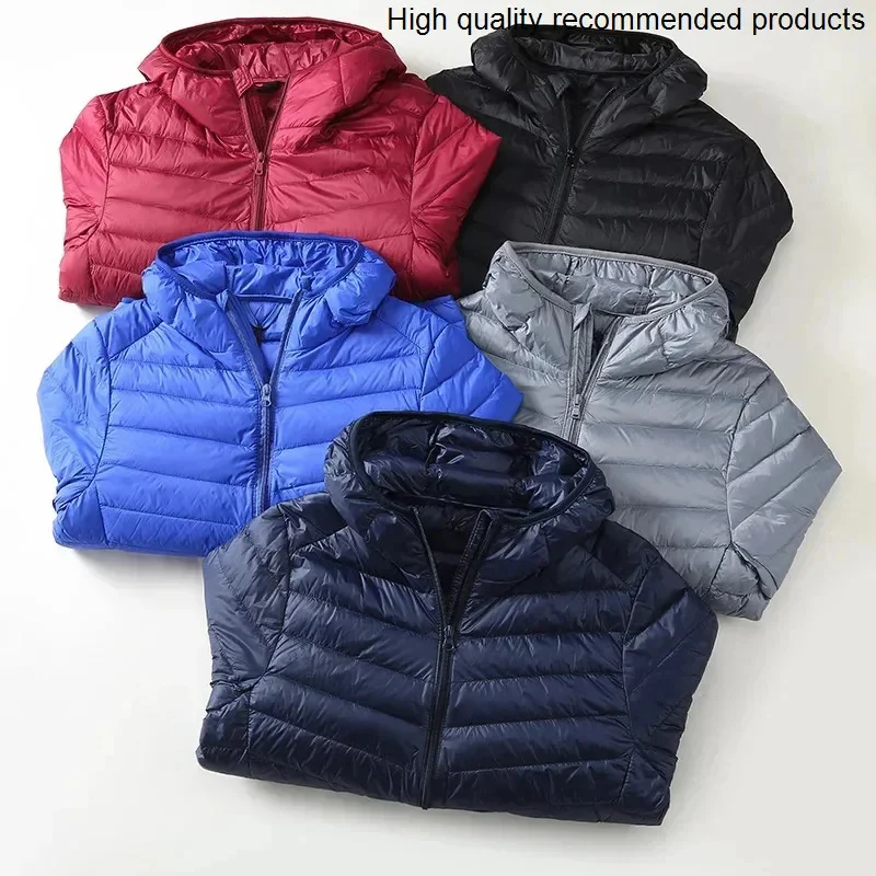 

warm down jacket 90 Lightweight white duck down men's short winter new short large size jacket