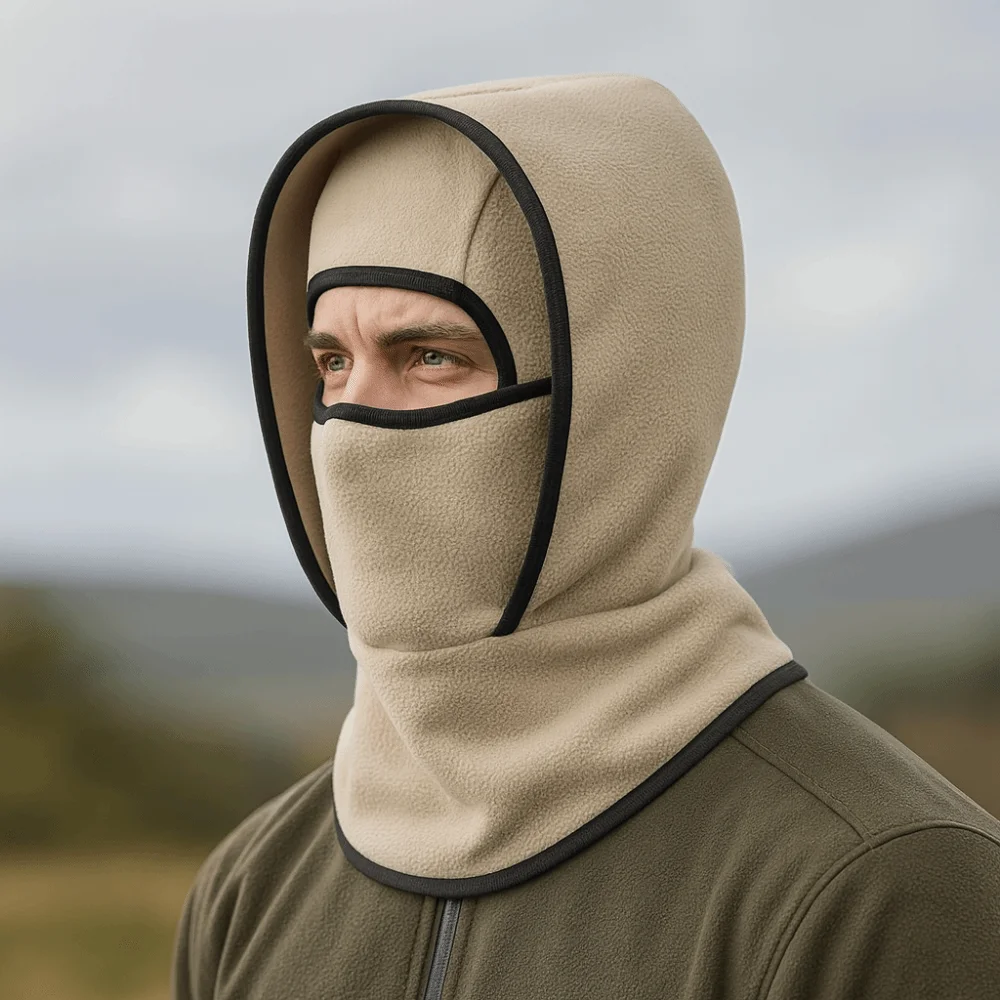 

Double Layer Balaclava Cycling Cap Fleece Cold-proof Warm Hat Mask Windproof Neck Protection Ear Protection Hat Mountaineering