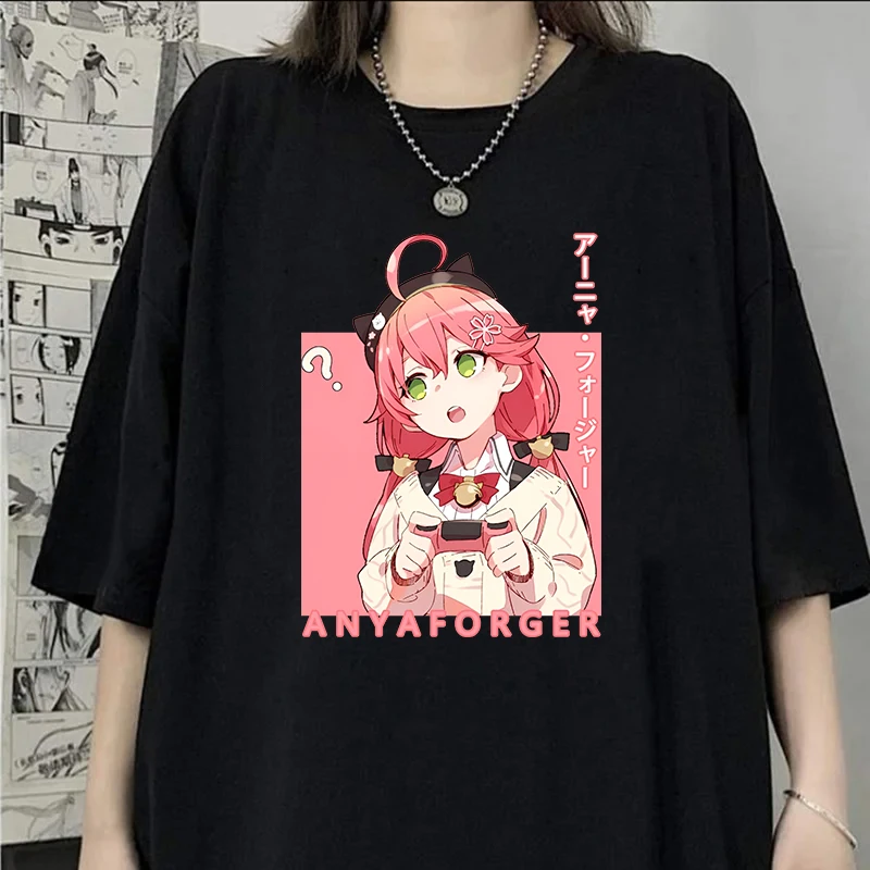 New Cute Anya Forger Printed T Shirts Women Fashion Y2k Casual Short Sleeve Summer Tops Anime T Shirt