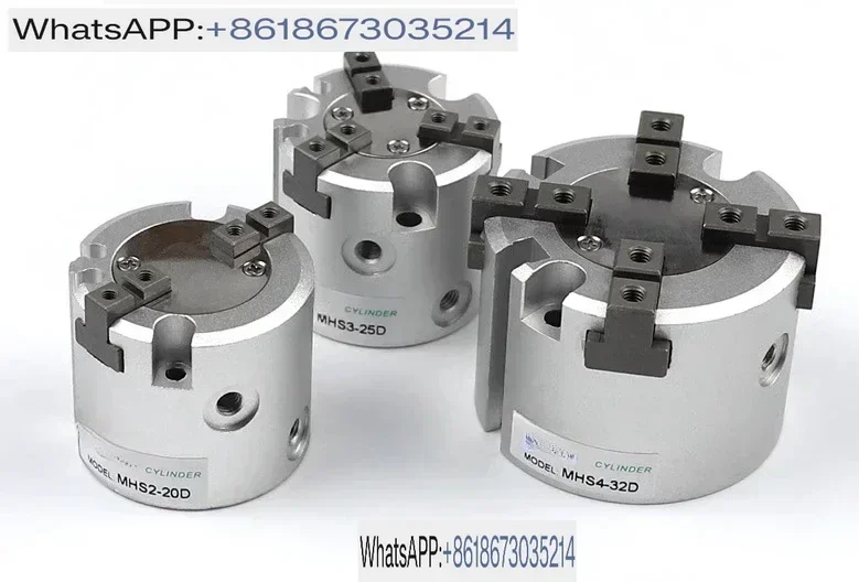 

Finger Cylinders MHS3-16d/20d/25d/32d/40d/50d63d80d100D Pneumatic Gripper Three-jaw Cylinder