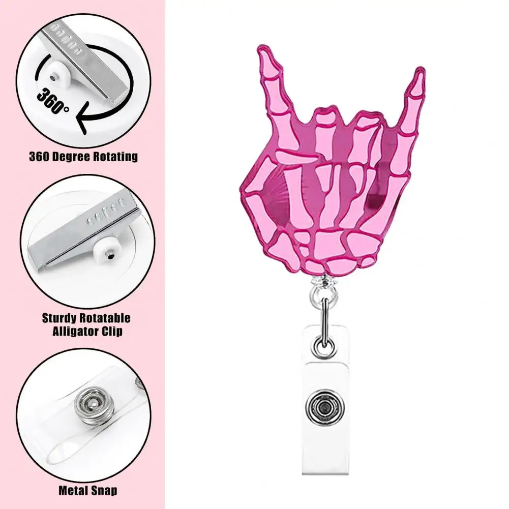 Soporte de insignia con cordón retráctil, cordón retráctil, pantalla de tarjeta de identificación sin esfuerzo, insignia única para oficina