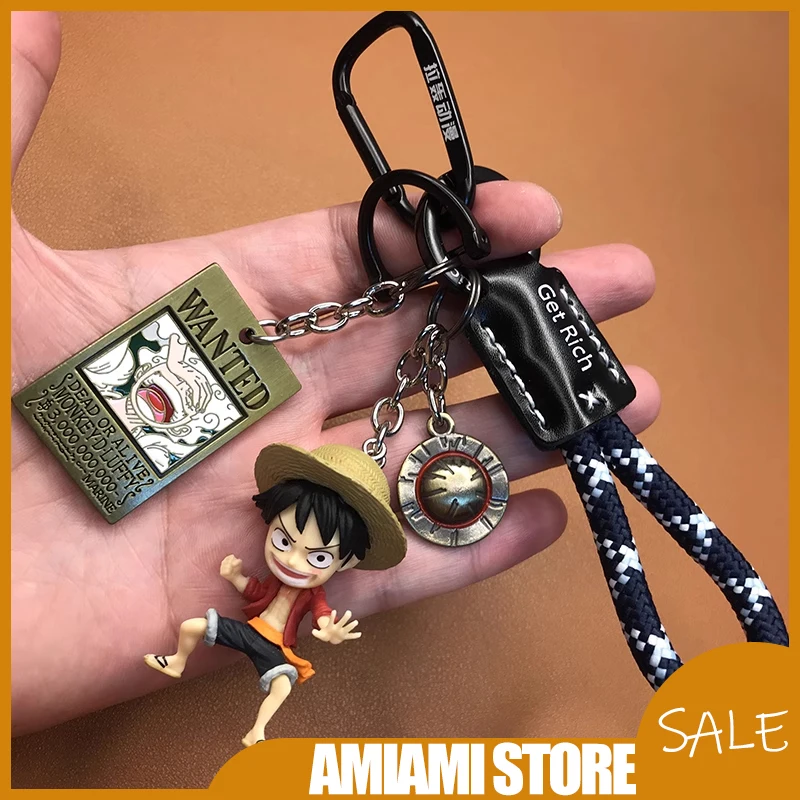 

12cm One Piece Keychain Luffy Car Key Accessory Anime Backpack Decor Doll Model Collectible Statue Birthday Christmas Gifts Toy