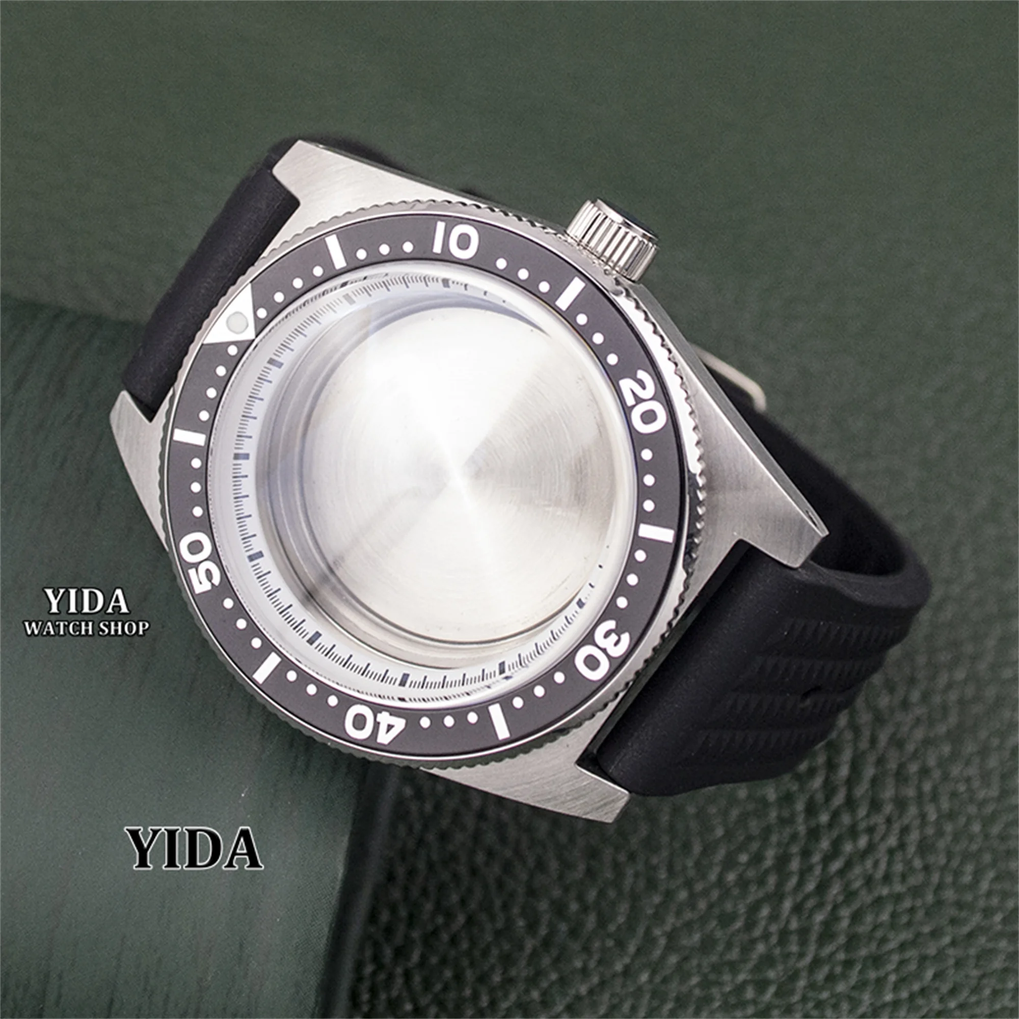 

30ATM WaterProof Diving Case 40mm Watch Case Rubber Band Domed Glass fit NH35 NH36A Movement 62MAS Stainless Steel Case Mod Part